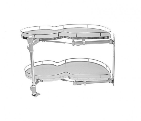 Волшебный угол "Le Mans" 865х495х600-750 ПРАВЫЙ хром LS017FR