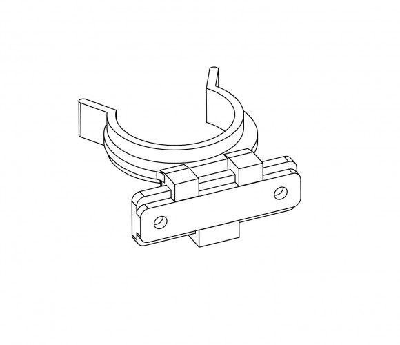 Клипса, планка, белая для ДСП цоколя