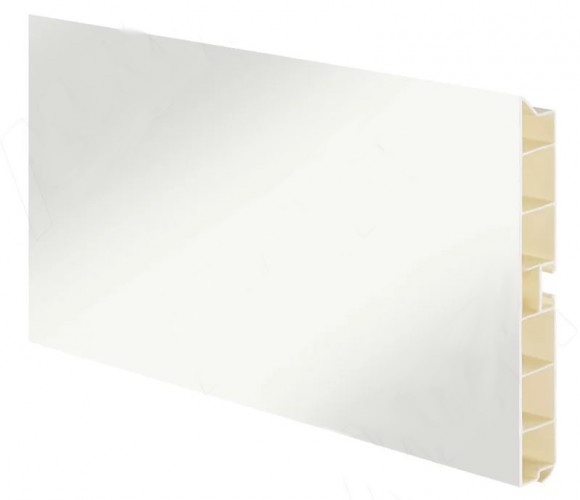 Цоколь пластиковый h100мм, L-4м, белый глянец 10.0418 4м