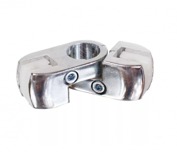 JOCKER Крепеж шарнирный плоский для стекла и панелей, R-52 (JK 78), хром   161453