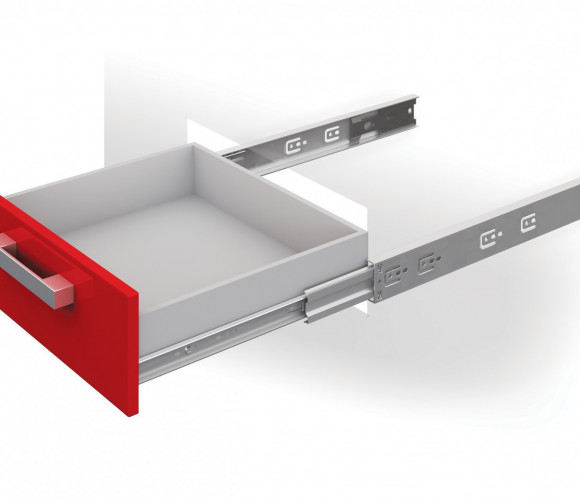 Направляющие шариковые с доводчиком БОЯРД,  DB4512Zn/350 частичного выдв.