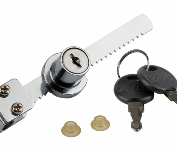 Замок реечный L=140мм для раздвиж.стекл. дверей хр.полир. Z518CP.3/140