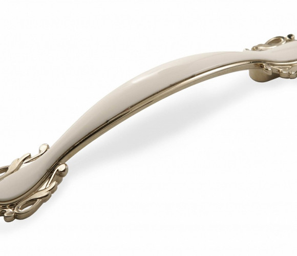 Ручка - скоба FS 141096 золото глянец/белый (ТЗ)