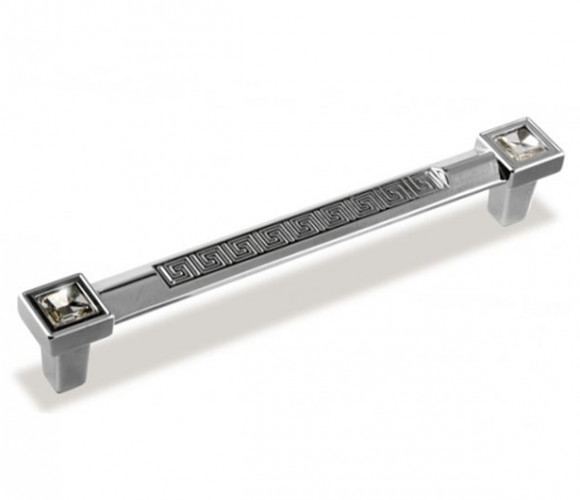 Ручка - скоба FS 125 128 Хром глянец/кристаллы (TS) (30шт)