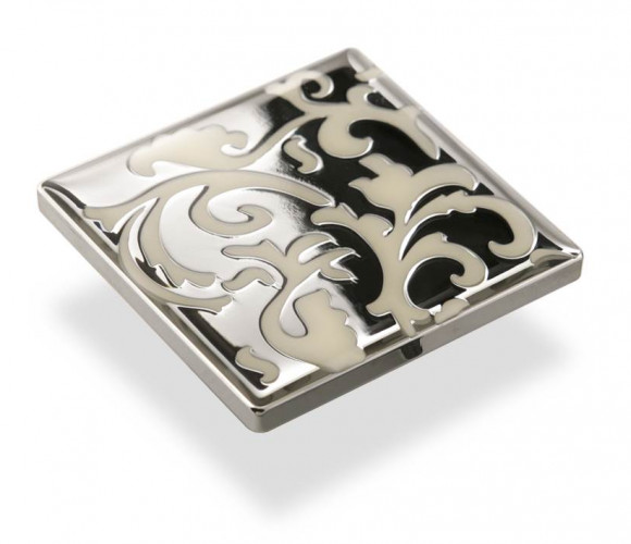 Ручка - модель FM 071 032  Хром глянец/Эмаль послойная фарфор/бесцветная (TS) (30 шт.)