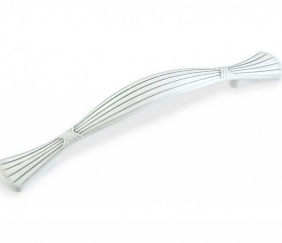 Ручка - скоба FS 135 096 серебро прованс/9003 белый матовый (ТЗ)