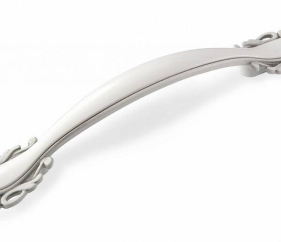 Ручка - скоба FS 141 096 Серебро прованс/9003 белый матовый (ТЗ)