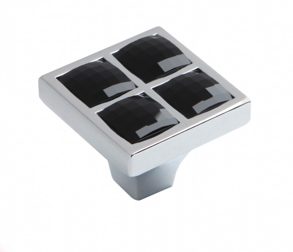 RC411CP/CrBl.4 Хром полированный/Черный кристалл, ручка CRYSTAL