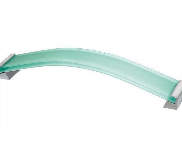 Ручка стеклянная белая ROSES UZ-R256BI, хром  ******