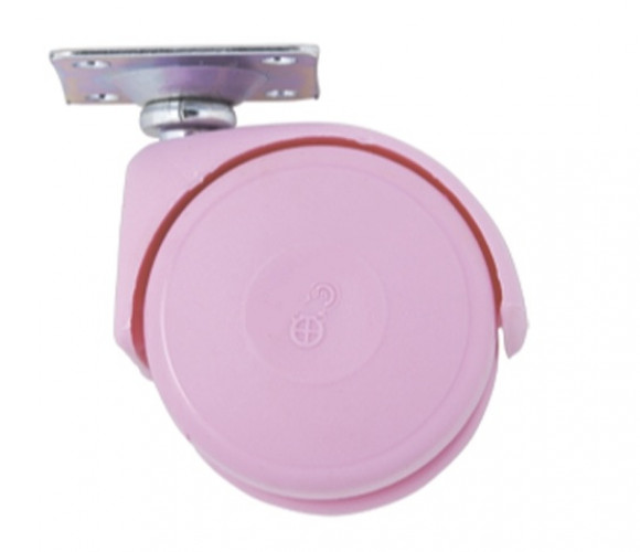 Опора колесная d=50, h=68 розовая H-401 (090367)