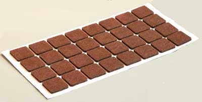 Подпятник фетровый 25*25мм (лист/32шт.)