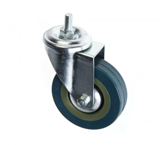 Опора колесная D75мм сер .резина, на резьбе М10, б/с  FMF 75