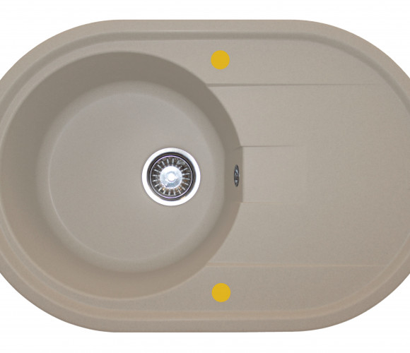 Мойка ОВАЛ Песок 765*495*200мм GRANIT