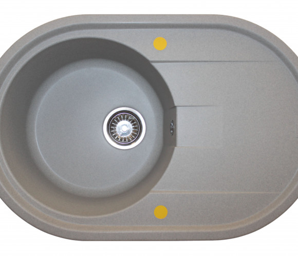 Мойка ОВАЛ Светло-Серая 765*495*200мм GRANIT