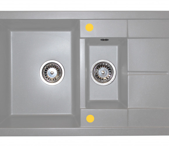 Мойка МЕТРА Светло-серая 755х495х180мм  GRANIT