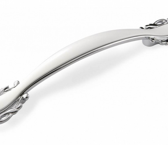 Ручка - скоба FS 141 096 Хром глянцевый/белый (ТЗ) (30шт)