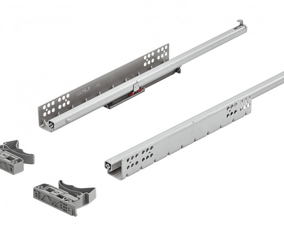 Направляющие скрытого монтажа, частич. выдв. 450мм с доводчиком   433.06.487/433.07.245