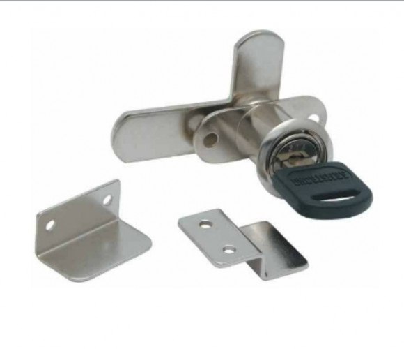 Замок хром + отв.планка (505-14CR)