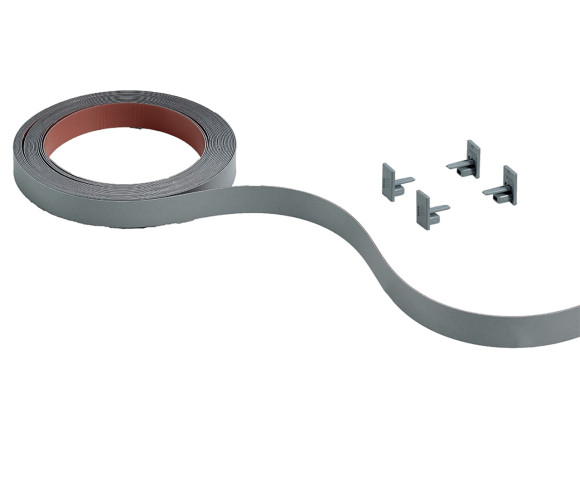 9209232 ДЕКОРАТИВНЫЙ ПРОФИЛЬ ГИБКИЙ SLIDELINE M, L2500, H16, ПОД ПРИКЛЕИВАНИЕ, ЦВЕТ СЕРЕБРИСТЫЙ