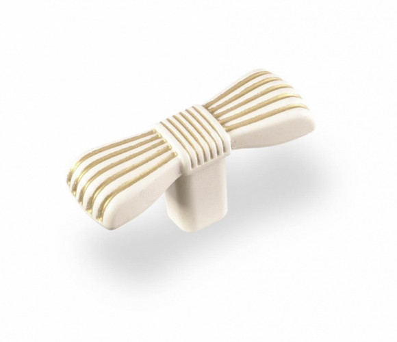 Ручка - грибок FB 061 000 Золото прованс/1013 жемчужно-белый матовый (ТЗ) (50 шт.)