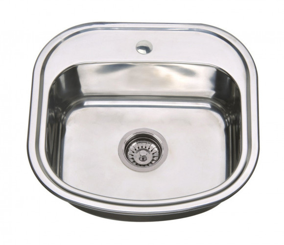 Мойка  MLN 490*470 врезная ГЛЯНЕЦ, 0,8/180 мм