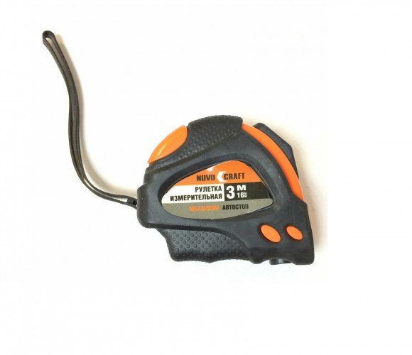 Рулетка 3Е 3м*16мм, self-stop, abs, CO-molded, лента белая