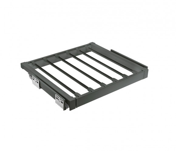 Вешалка для брюк с доводчиком, полного выдв., графит   WG-WSPOD80-60