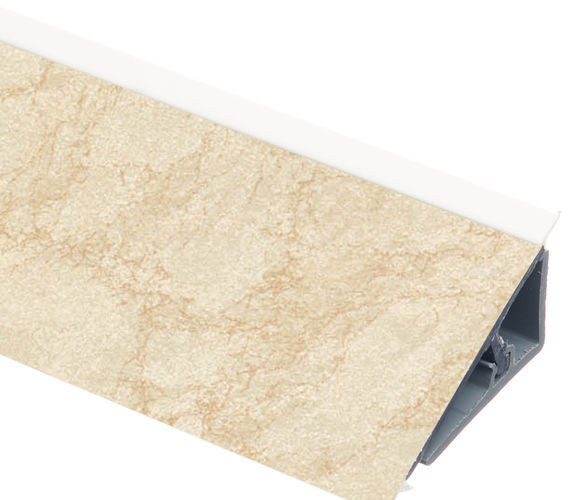 REHAU Перфетто-лайн - Плинтус №104    Мрамор латина  4200мм.  16070381001