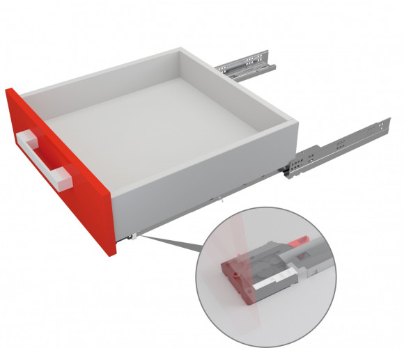 Направляющие скрыт. монт. В-Slide DB8881Zn/300 полного выдв. с доводчиком