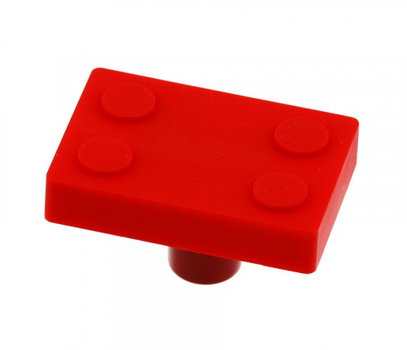 Ручка мебельная UM-BLOCK прямоугольник, красный