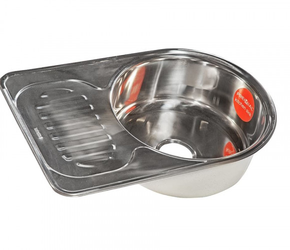 Мойка Premial PL 6745-P, (670x450х180мм, толщ.0,8мм) , Глянец