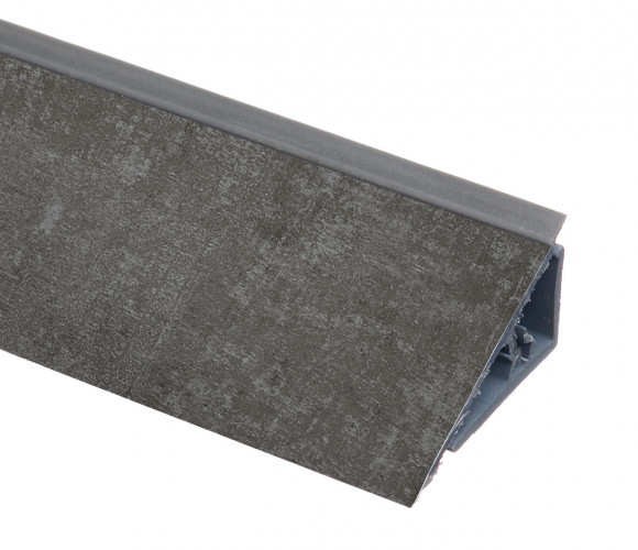 REHAU Перфетто-лайн - Плинтус №461  Фебрик металл антрацит  4200мм.  16100791001