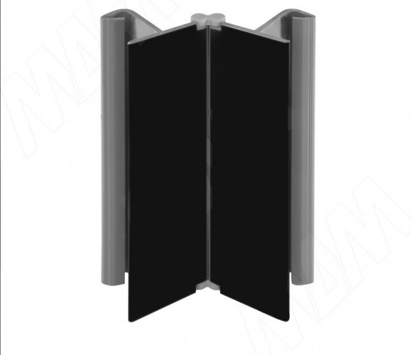 Мультиуголок для цоколя (высота 100), черный глянец   19.0330.50