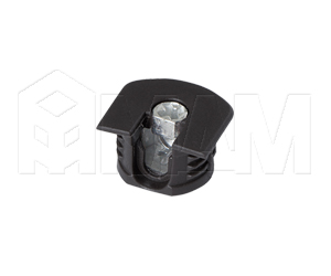 Эксцентрик усиленный в пластиковом корпусе 16 мм с бортиком, черный   SE04PNE