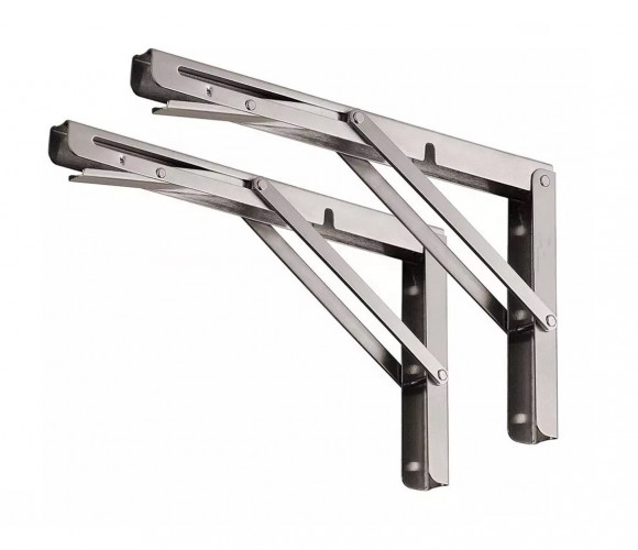 Полкодержатель складной, L=300, сталь, 2 шт., нагр. на пару 150кг.   2 шт.