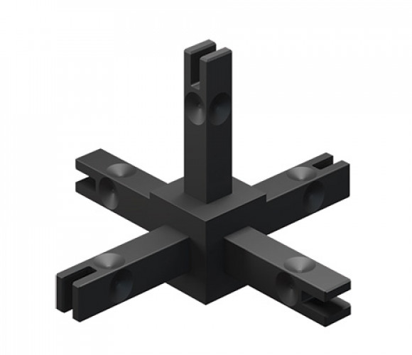 CADRO Узловое соединение 5и-стороннее, черный матовый (31552)