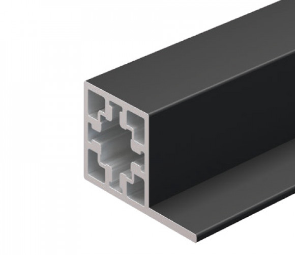 CADRO Профиль с бортиком для прикручивания панели 16мм изнутри, 3м, черный (31566)