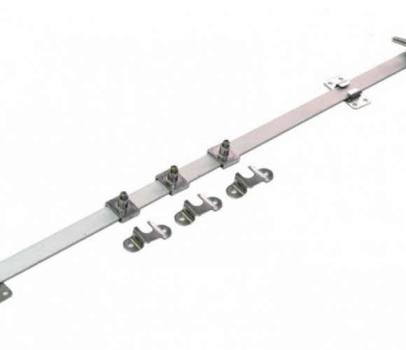 Замок центральный  на 3 ящика с креплением к фасаду хром Z409CP.4/500