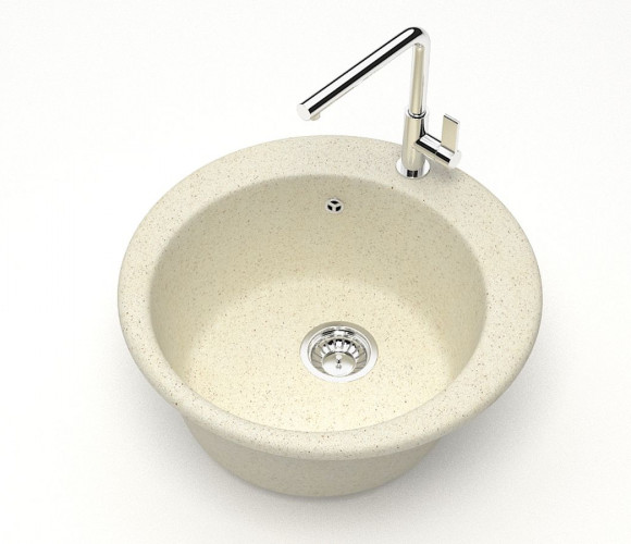 Мойка Модель 30, Круглая D475мм, Бежевый Q2  Мрамор