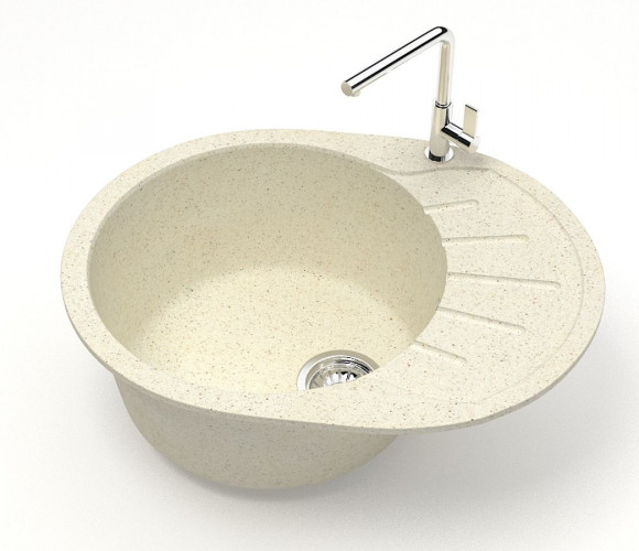 Мойка Модель 10, Овал малый 575х440х215мм, Бежевый Q2  Мрамор