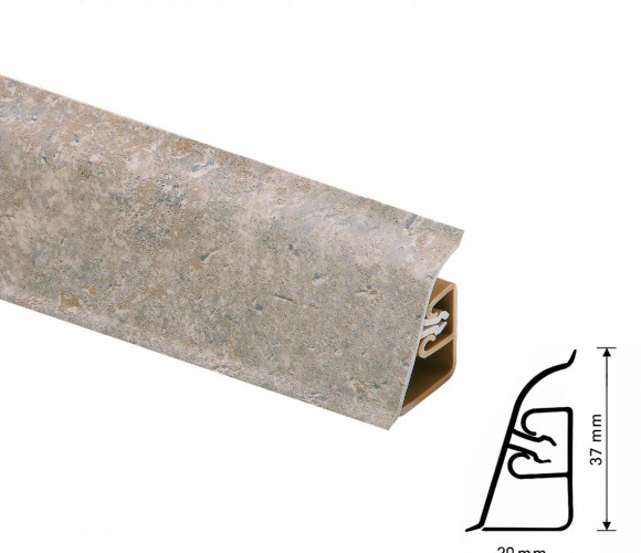 Thermoplast CEZAR BL44 - Плинтус - 221 (4,2)   Тессина кремовый 37*24*4200 (BL44-074)