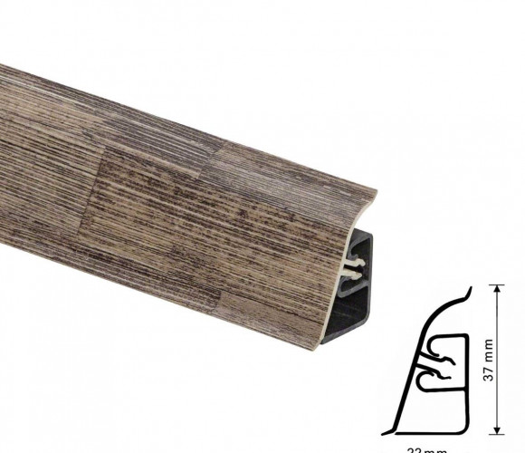 Thermoplast CEZAR BL44 - Плинтус - 905 (4,2)   Малави коричневый 37*24*4200 (BL44-139)