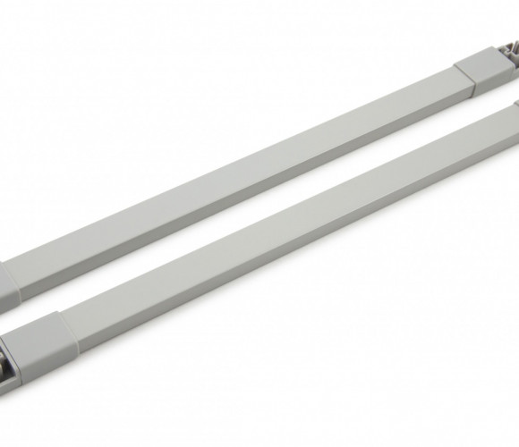 Продольный прямоугольный рейлинг для ящиков СТАРТ Серый SBR09/GR/450