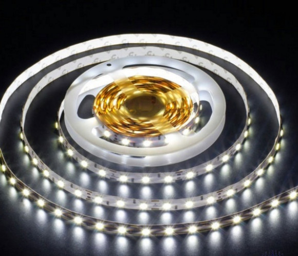 Лента светодиодная 60 диодов/м.п. 5050 хол.белый,12V,14.4W  IP20 открытая (12223)