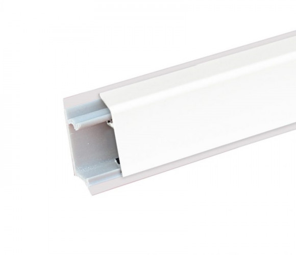 Плинтус алюминиевый Прямоугольный КВАДРО-Б, Белый, 3м.