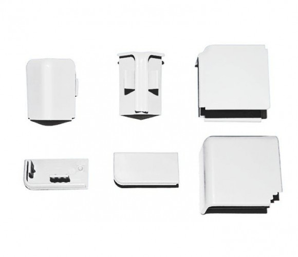 Аксессуары для плинтуса КВАДРО, Белый