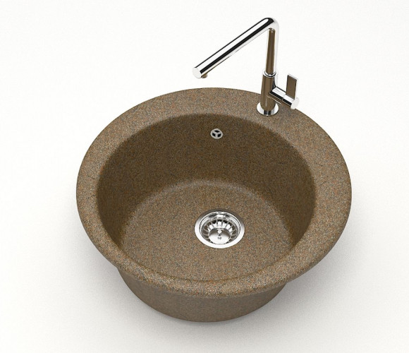Мойка Модель 30, Круглая D475мм, Терракот Q9  Мрамор