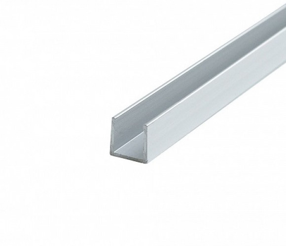 Планка торцевая 6 мм, L=0,6м (Для мебельного щита)  Серебро