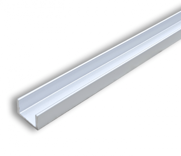 Планка торцевая 6 мм, L=0,6м (Для мебельного щита)   ХРОМ