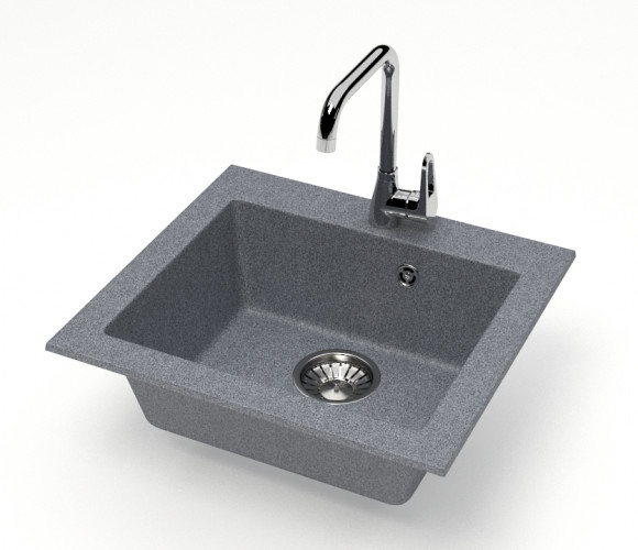 Мойка Модель 35,  480х440х160мм, Темно-Серый Q8  Мрамор